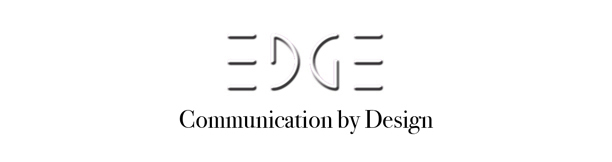 Logo EDGE Communication by Design. Founded by Theresa Fogle.