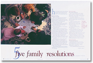 Family resolutions spread